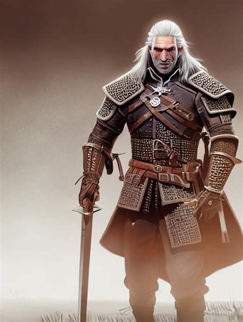 Portrait Of Geralt Of Rivia Sci Fi Intricate El Openart