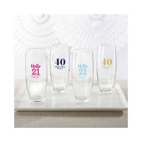 Kate Aspen 30039na Bda 9 Oz Personalized Stemless Champagne Glass Milestone Birthday 1 Kroger