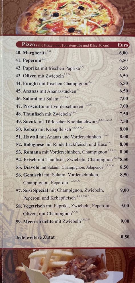 Speisekarte von König Kebap Geislingen restaurant Deutschland