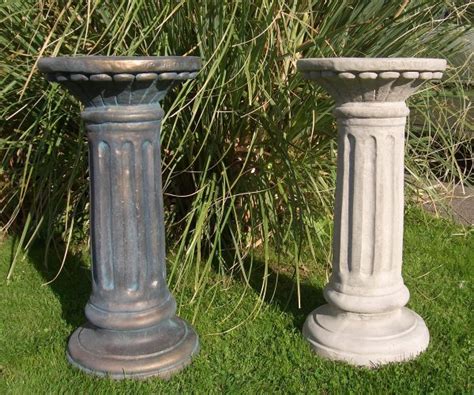 Single Large Round Plinth Stone Garden Ornaments And Garden Statues In Uk