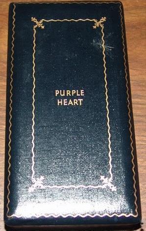 Type Usn Usmc Purple Heart History Under Glass