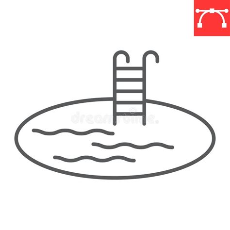 Swimming Pool Editable Line Icon Stock Illustrations 606 Swimming