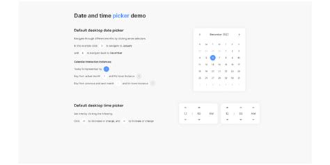 Demo Date And Time Picker Figma