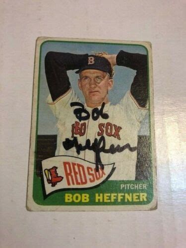 Boston Red Sox Bob Heffner Signed Card Ebay