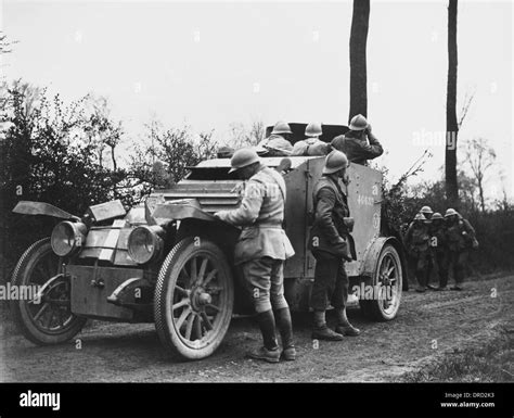 French Armoured Car Wwi Stock Photo Alamy