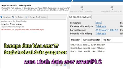 Cara Ubah Data Eror Di Smartpls Kenapa Data Tidak Bisa Di Input