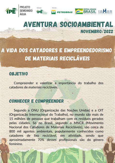 Aventura Socioambiental A Vida Dos Catadores E Empreendedorismo De