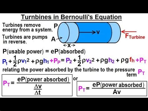 Physics 34 1 Bernoulli S Equation Flow In Pipes 17 Of 38 Turbines