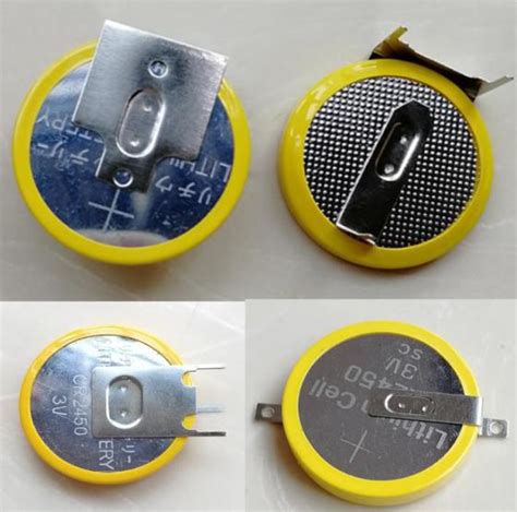 V Cmos Cr Lithium Button Cell With Pins Tabs Wire And Connector