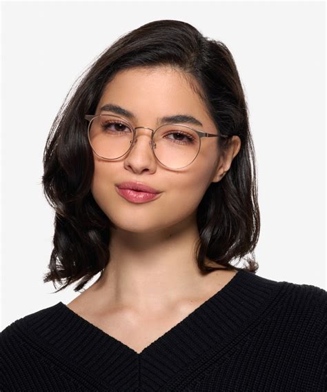 Alsie Round Rose Gold Full Rim Eyeglasses Eyebuydirect