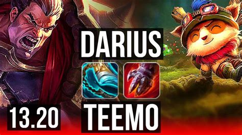 Darius Vs Teemo Top 9 1 3 1 2m Mastery Dominating Br Diamond