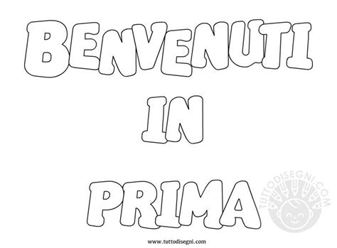 Benvenuti Scritta Disegnidacolorare Sketch Coloring Page