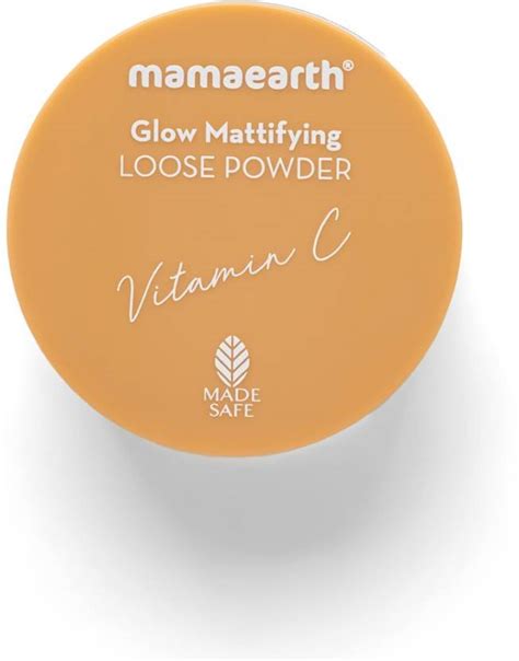 Mamaearth Glow Mattifying Loose Powder With Vitamin C And Aloe Vera For A