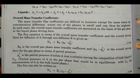 Mt 1 Overall Mass Transfer Coefficients Youtube