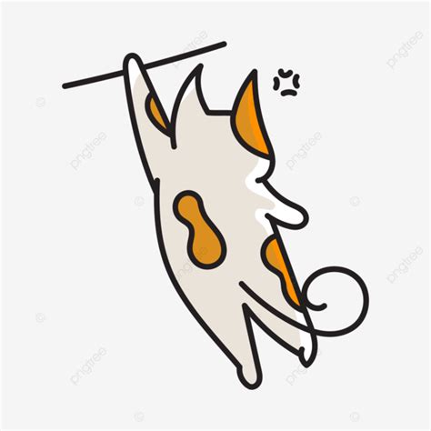 Hanging Cat, Hanging, Cat, Cartoon Cat PNG and Vector with Transparent ...