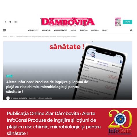 Publicația Online Ziar Dâmbovița Alerte InfoCons Produse de