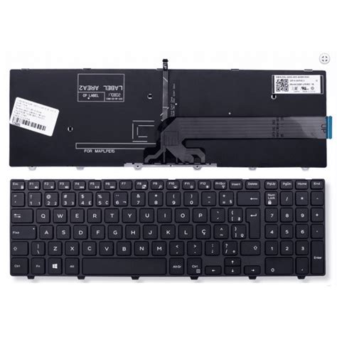 Teclado Para Dell Inspiron 15 5551 5552 5555 5548 5558 5559 5566 P39f P40f Backlight Escorrega