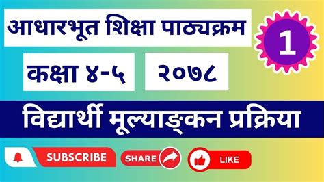 आधारभूत शिक्षा पाठ्यक्रम कक्षा ४ ५ २०७८ । विद्यार्थी मूल्याङ्कन