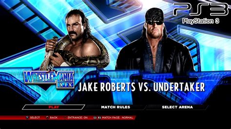 WWE 2K14 PS3 Jake The Snake Roberts VS Undertaker Biker KO