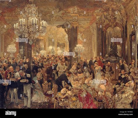 Adolph Von Menzel Dinner Ball 1878 Stock Photo Alamy