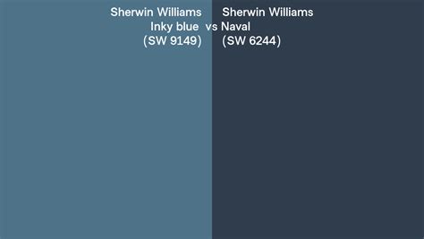 Sherwin Williams Inky Blue Vs Naval Side By Side Comparison