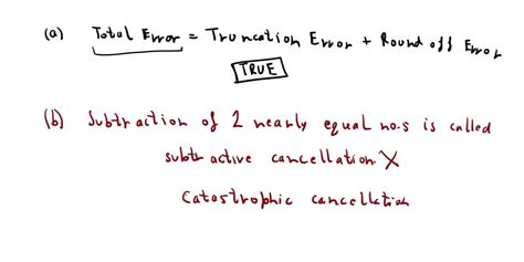 SOLVED Question 11 The Total Numerical Error Is The Summation Of The