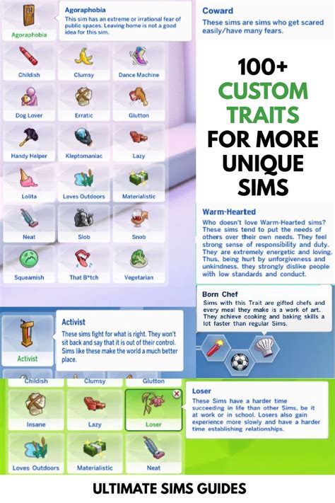 100+ Sims 4 CC Traits To Make Interesting Sims (Custom Traits) | Sims 4 ...