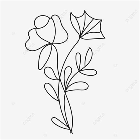 Forro De Flores Silvestres Vetor Png Flor Fofa Arte De Linha De