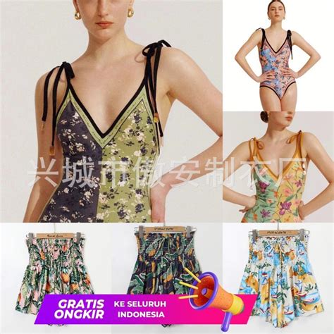Jual Pakaian Wanita Gaya Bikini 2024in Double Sided One Piece Swimsuit