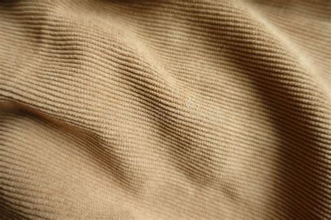 Rippled Brown Corduroy Fabric from Above Stock Image - Image of light, country: 244475069