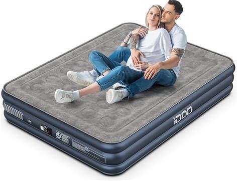 Idoo King Size Air Bed Inflatable Bed With Built In Pump Mins Quick