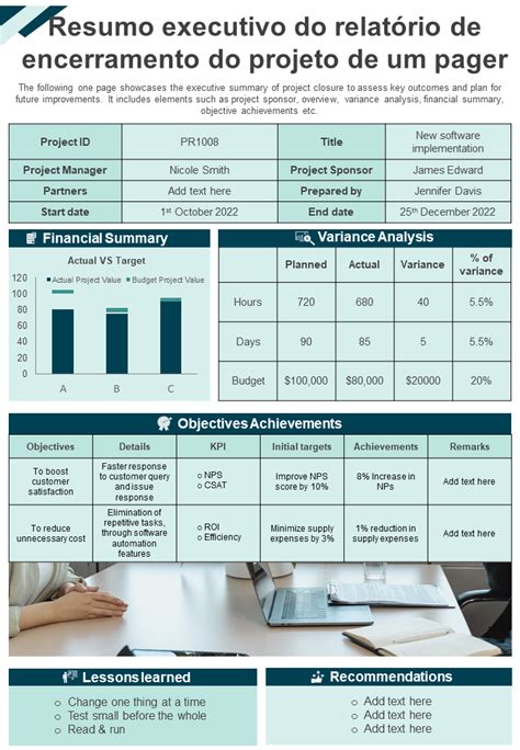 Os Principais Exemplos De Resumo Executivo Para Modelos De Relat Rio