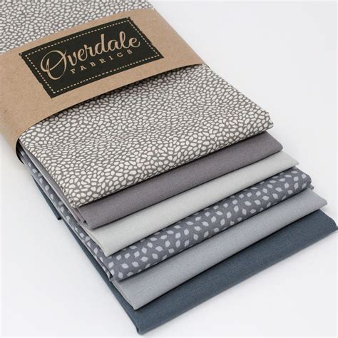 Fat Quarters Bundle Shades Of Grey Overdale Fabrics