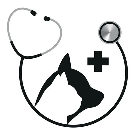 ilustración del logo de una clínica veterinaria 17352346 Vector en