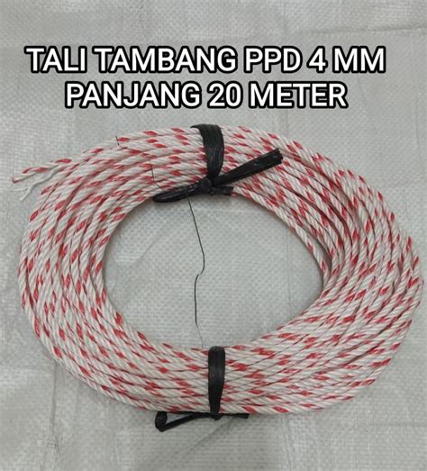 Tali Tambang PPD 4 MM Panjang 20 Meter Serbaguna Bisa Digunakan Sesuai