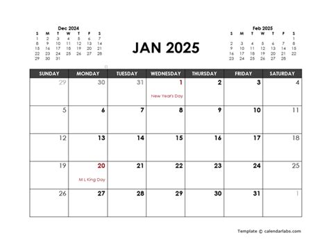 2025 Monthly Calendar Template Printable Free Word Zayn Leanor