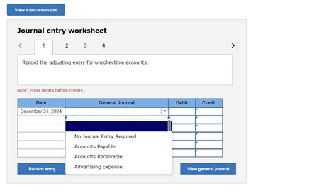 Journal entry worksheet Record the adjusting entry | Chegg.com