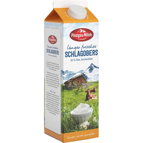 Transgourmet Österreich Pinzgau Milch Schlagobers länger Frisch 32