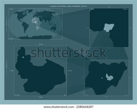 Plateau State Nigeria Diagram Showing Location Stock Illustration ...