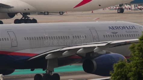 Airplane Of Aeroflot At Phuket Airport Stock Video Video Of Spotting