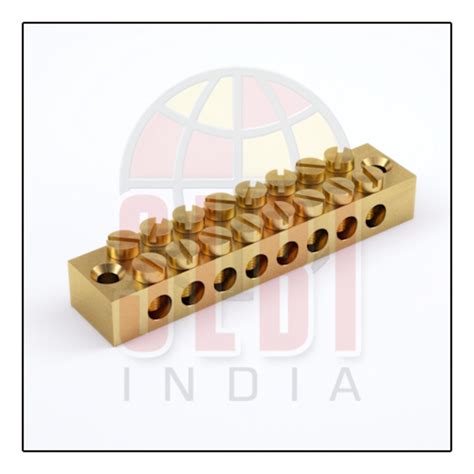 Slbi Golden Brass Earth Neutral Bars For Electric Fitting Size