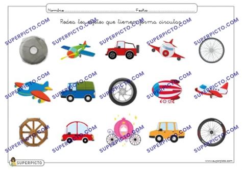 Ficha De Objetos De Forma Circular Para Imprimir Recursos Y