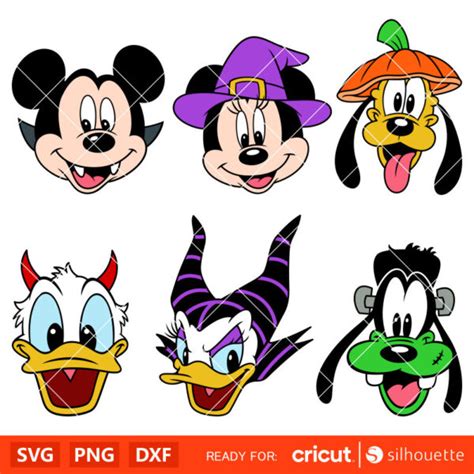 Halloween Disney Friends Bundle Svg Mickey Minnie Svg Halloween Svg