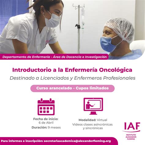 Curso Introductorio A La Enfermería Oncológica Alexander Fleming