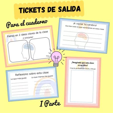 Tickets De Salida Para El Cuaderno I Parte Profe Social