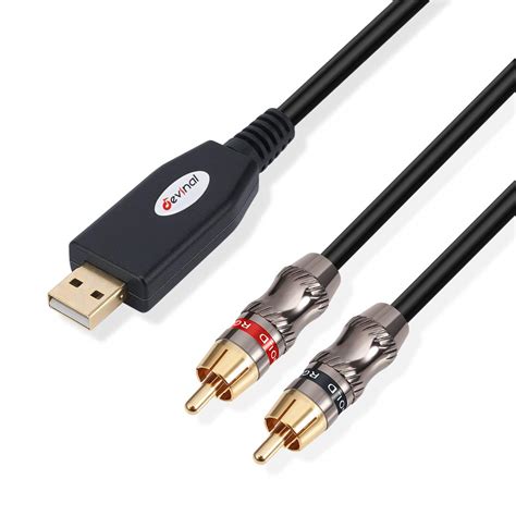 Devinal USB To RCA Audio Cable USB To Dual RCA Output Cord USB 2 0 To