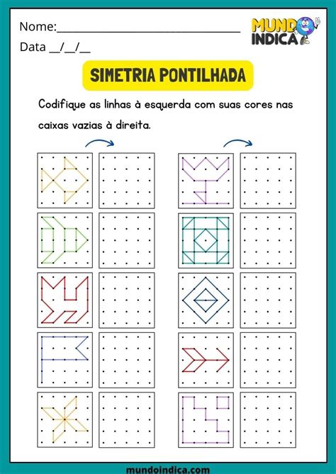 15 Atividades De Simetria Para Alunos Dislexia Para Imprimir