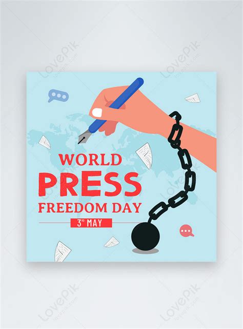 Green Cartoon Simple Creative World News Freedom Template Social Media