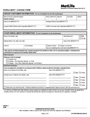 Metlife Vision Insurance Claim Form ClaimForms Net