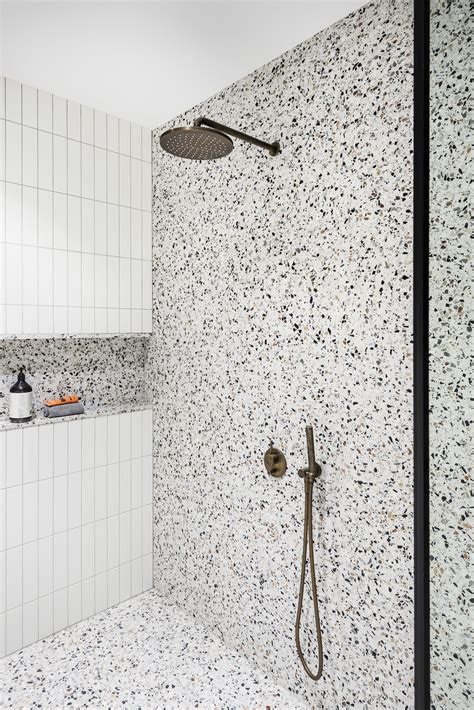 Terrazzo tiles stealing the show of this bathroom - Completehome